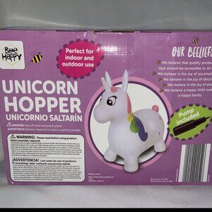 Bouncy Horse Inflatable Bouncing Unicorn Hopper for Toddlers / Kids 3+ W/ Pump